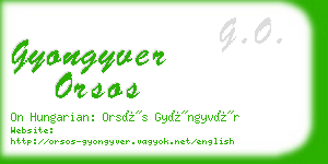 gyongyver orsos business card